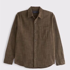 NWT Abercrombie & Fitch Men's slub flannel shirt from the soft collection
